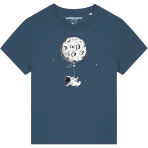 Watapparel Shirt ' Funny Spaceman '  petrol / zwart / wit