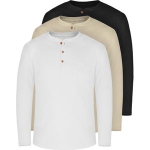 normani Shirt 'Neuville'  beige / zwart / wit