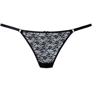 VIVANCE - String - Zwart - Effen - Kant - Mid Waist