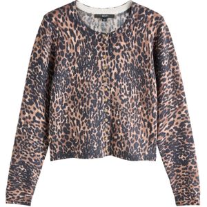 Next Gebreid vest  lichtbruin / zwart