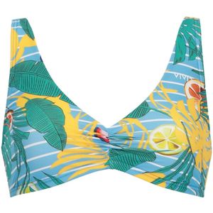 VIVID Bikinitop  turquoise / lichtblauw / geel