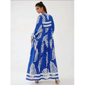 Hiccup Jurk  royal blue/koningsblauw / wit