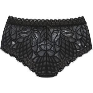 Zwart - Strings - Katoen - Aansluitend Met Kant