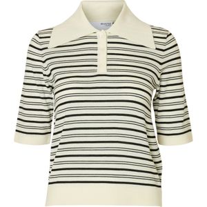 SELECTED Shirt 'SLFThea'  zwart / wit