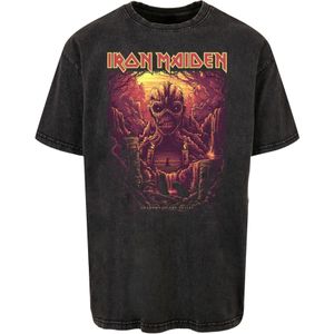 Merchcode Shirt 'Iron Maiden - Mummy'  antraciet / aubergine / oranje / rood