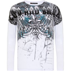 CIPO & BAXX Shirt  blauw / grijs / zwart / wit