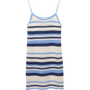 Pull&Bear Gebreide jurk  marine / lichtblauw / wit