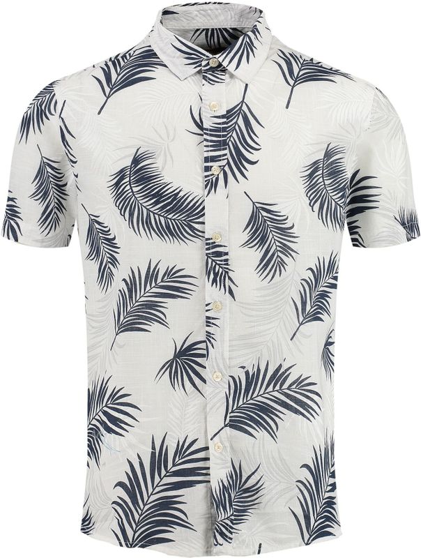 Key Largo - MSH - Overhemd - Navy - Katoen - Bloemenprint