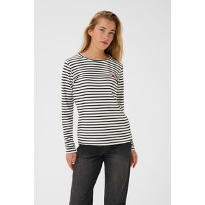 Kaffe Shirt  zwart / wit