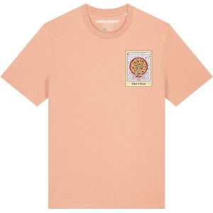 Watapparel Shirt 'Tarot The Pizza'  geel / abrikoos / rood / wit