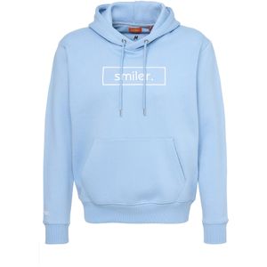 smiler. Sweatshirt 'Happy'  lichtblauw / wit