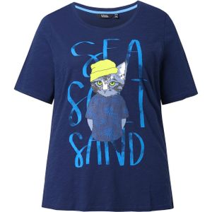 Ulla Popken Shirt  blauw / donkerblauw