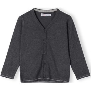 MINOTI Gebreid vest  antraciet / lichtgrijs