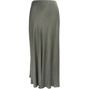 Seasons of April - Rok - Kaki - Satijn - Lang/maxi - Normale Pasvorm