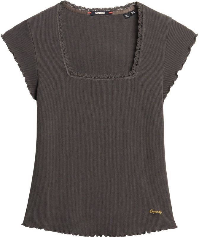Superdry - Essential - T-shirt - Antraciet - Slanke Pasvorm
