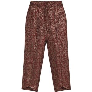 Scalpers Broek  goud / bourgogne