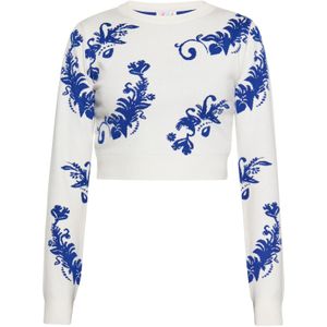 IZIA Trui  blauw / wolwit