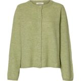 SELECTED Gebreid vest 'SLFLULU'  lichtgroen