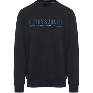 Funky Buddha Sweatshirt  blauw / zwart / wit