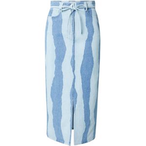 SOAKED IN LUXURY Rok 'Maisa'  blauw denim / lichtblauw