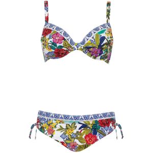 SUNFLAIR Bikini  blauw / olijfgroen / pink / wit
