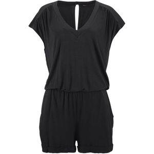 Lascana - Korte Jumpsuit - Zwart - 95% Viscose 5% Elastan
