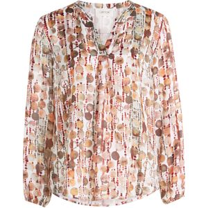 Cartoon Blouse  ecru / sand / bruin / donkerrood