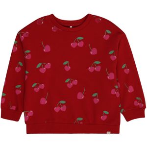 Only Mini Sweatshirt 'KMGartsy'  jade groen / pink / donkerrood