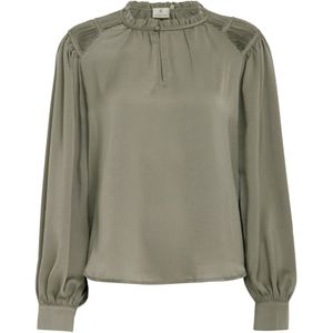 Peppercorn Blouse 'Haze'  donkerbeige