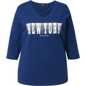 Ulla Popken Shirt  donkerblauw / wit