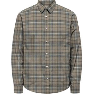 Only & Sons Overhemd 'ONSKIM'  blauw / kaki / zwart / wit