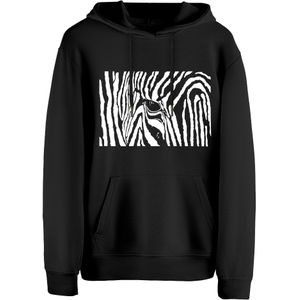 Cotton Prime Sweatshirt 'Black & White Zebra Eye'  zwart / wit