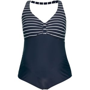 Ulla Popken Badpak  marine / wit