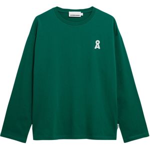 ARMEDANGELS - Shirt - Donkergroen - Lange Mouw - Ronde Hals