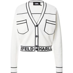 Karl Lagerfeld Gebreid vest  zwart / wit
