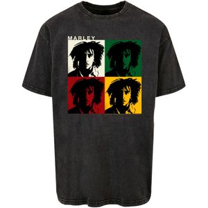 F4NT4STIC Shirt 'Bob Marley'  zwart gemêleerd