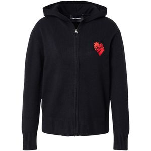 Karl Lagerfeld Gebreid vest  rood / zwart