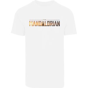 F4NT4STIC Shirt 'Star Wars The Mandalorian'  bruin / cappuccino / zwart / wit