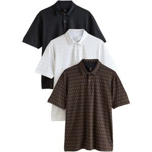 Next Shirt  chocoladebruin / goud / zwart / wit