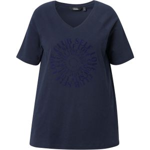 Ulla Popken Shirt  marine / royal blue/koningsblauw