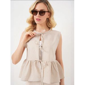 Bigdart Blouse  beige / wit