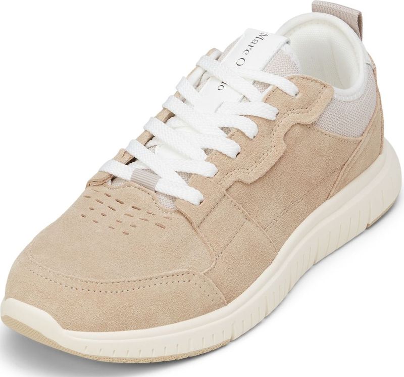 Marc O'Polo - Lage Sneakers - Runderleer - Wildleer-look - Vetersluiting - EVA Zool