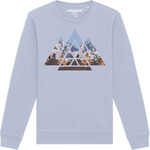 Watapparel Sweatshirt ' Geometric Landscape '  lichtblauw / gemengde kleuren