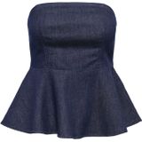 Onlqueensway - Top - Licht Verwassen Dark Denim Look - Strapless - Mouwloos - Bodycon Fit
