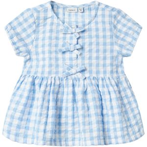 NAME IT Blouse 'NMFFISINA'  lichtblauw / wit