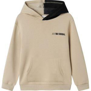 NAME IT Sweatshirt 'NKMOPPA'  greige / zwart
