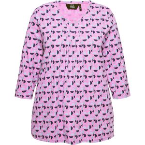 Ulla Popken Shirt  blauw / donkerblauw / grijs / lila