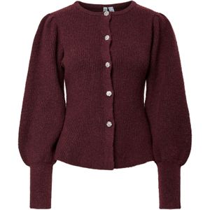 PIECES Gebreid vest 'PCAnnie'  bordeaux