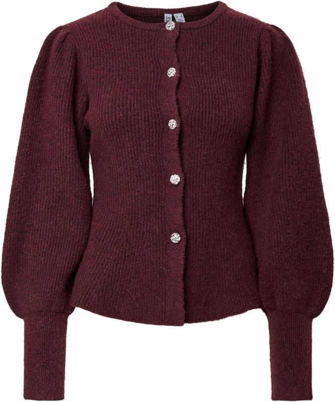 PIECES Gebreid vest 'PCAnnie'  bordeaux