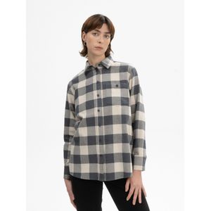 MELA Blouse 'Akhela'  lichtbeige / grijs / antraciet